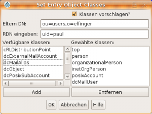 Adding a user to the LDAP directory with JXplorer